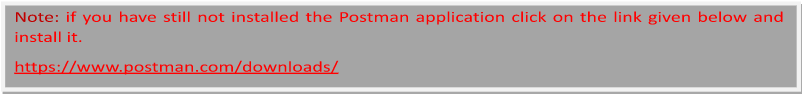 postman API
                                testing application